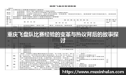 重庆飞盘队比赛经验的变革与热议背后的故事探讨