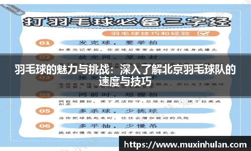 羽毛球的魅力与挑战：深入了解北京羽毛球队的速度与技巧